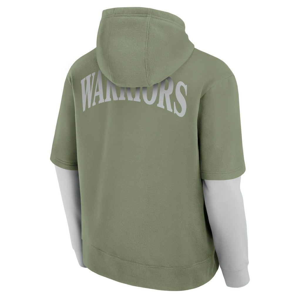 Golden State Warriors Elements Sleek Pullover Hoodie Olive - NBA