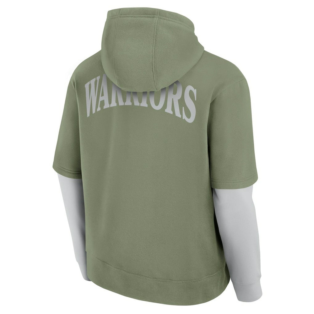 Golden State Warriors Elements Sleek Pullover Hoodie Olive - NBA