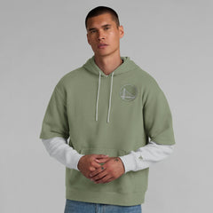 Golden State Warriors Elements Sleek Pullover Hoodie Olive - NBA