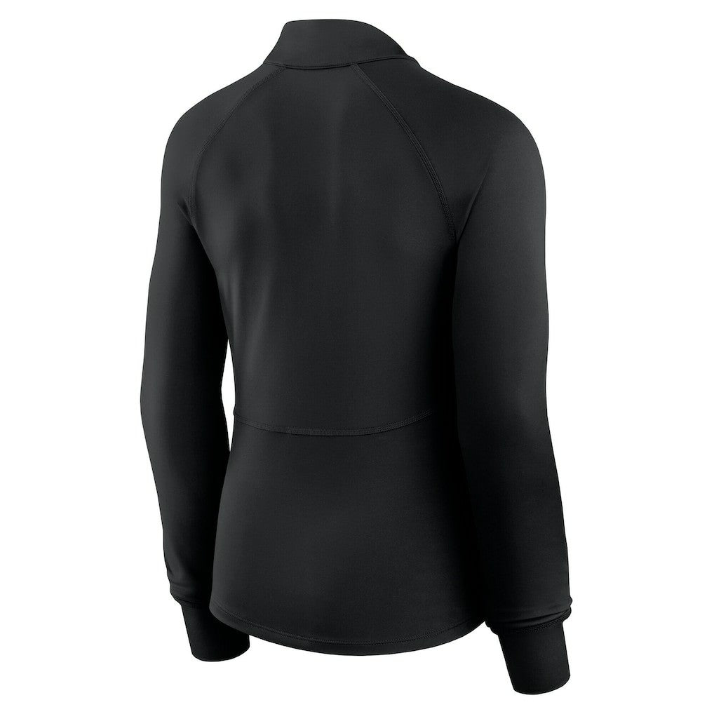 Chicago Bulls Women's Elements Match Raglan Quarter-Zip Top Black - NBA