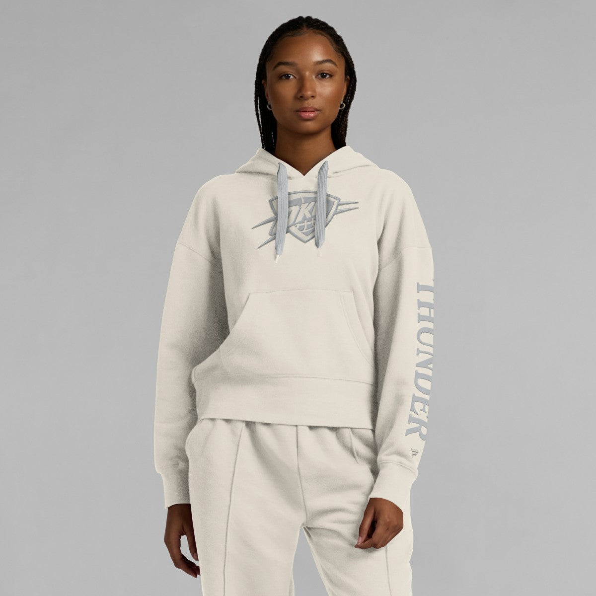 Oklahoma City Thunder Women's Elements Next Pullover Hoodie Cream - NBA