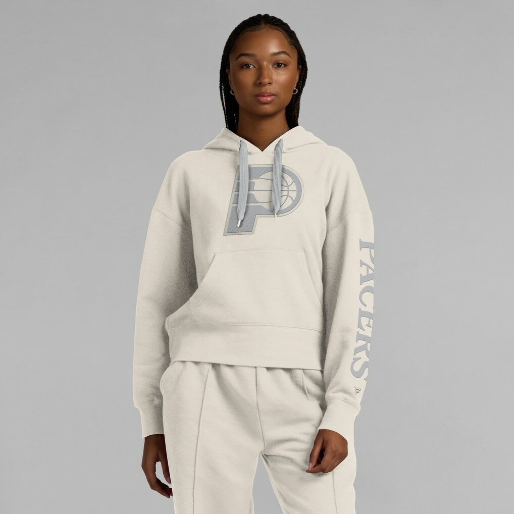 Indiana Pacers Women's Elements Next Pullover Hoodie Cream - NBA