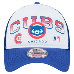 Chicago Cubs New Era Retro Wordmark 9FORTY A-Frame Trucker Adjustable Hat - MLB