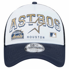 Houston Astros New Era Retro Wordmark 9FORTY A-Frame Trucker Adjustable Hat - MLB