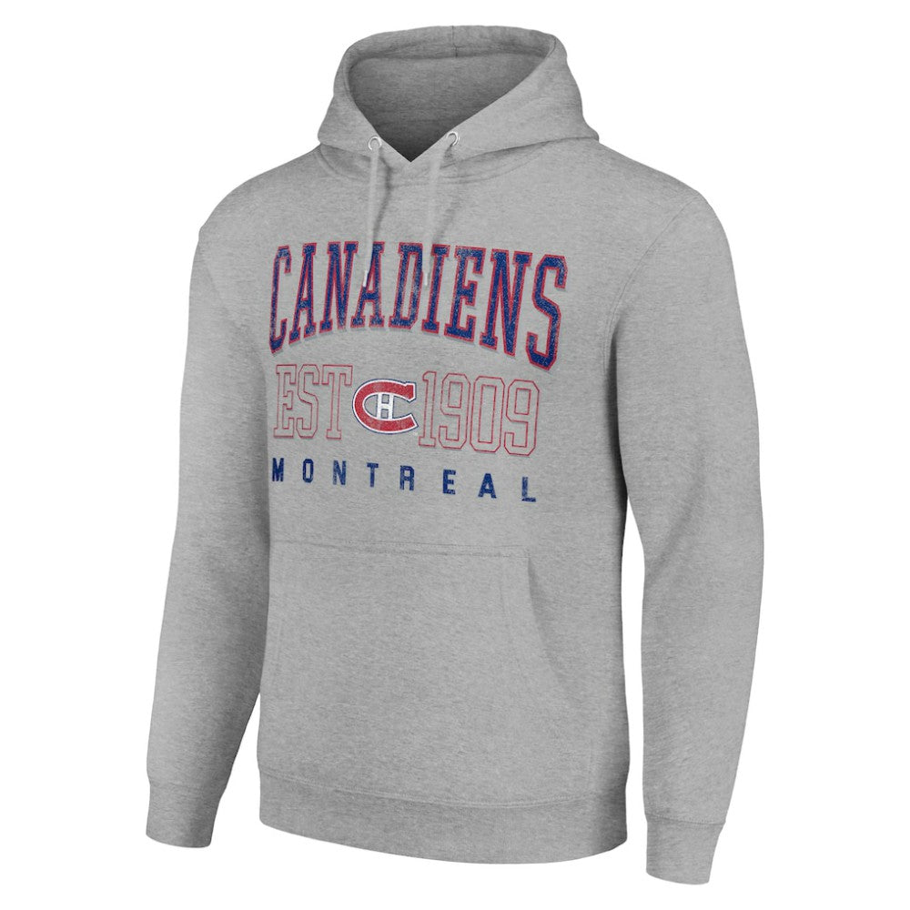 Montreal Canadiens Starter Retro Graphic Pullover Hoodie - Heather Gray - NHL
