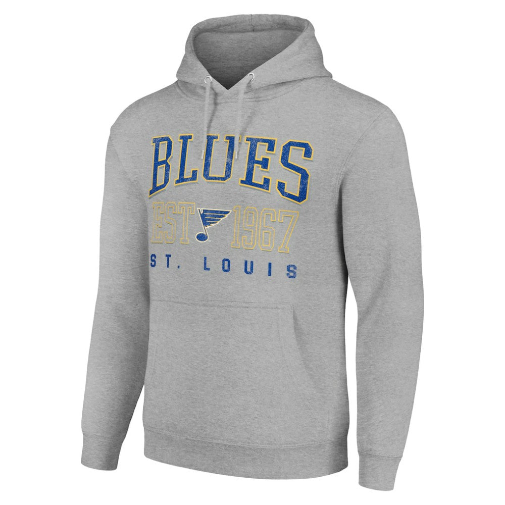 St. Louis Blues Starter Retro Graphic Pullover Hoodie - Heather Gray - NHL