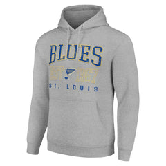 St. Louis Blues Starter Retro Graphic Pullover Hoodie - Heather Gray - NHL