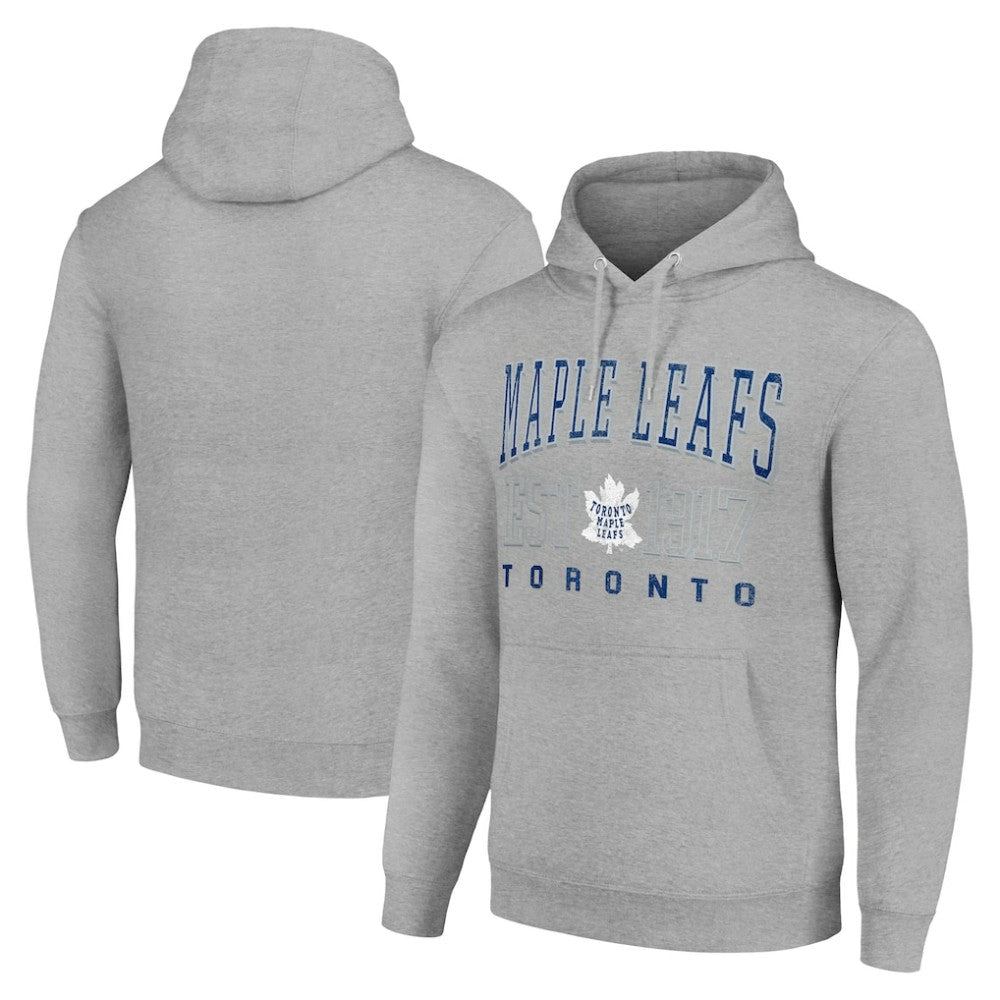 Toronto Maple Leafs Starter Retro Graphic Pullover Hoodie - Heather Gray - NHL