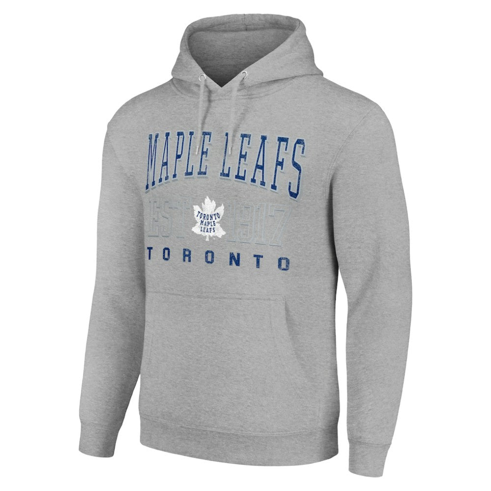 Toronto Maple Leafs Starter Retro Graphic Pullover Hoodie - Heather Gray - NHL