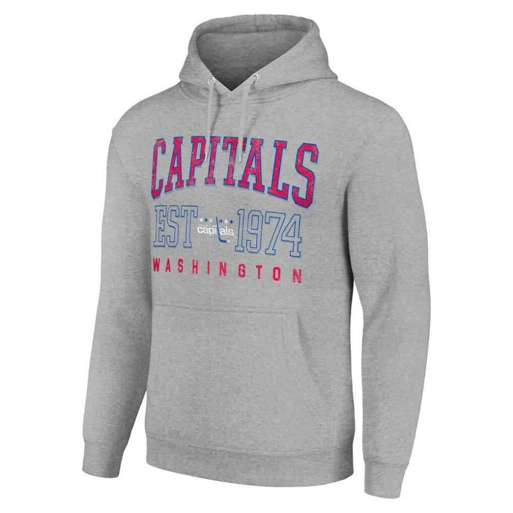 Washington Capitals Starter Retro Graphic Pullover Hoodie - Heather Gray - NHL