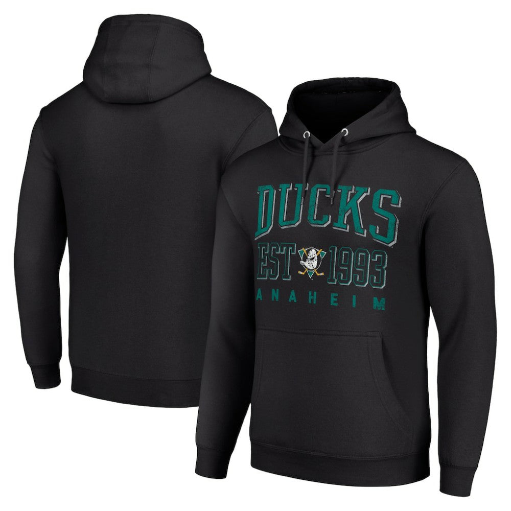Anaheim Ducks Starter Retro Graphic Pullover Hoodie - Black - NHL