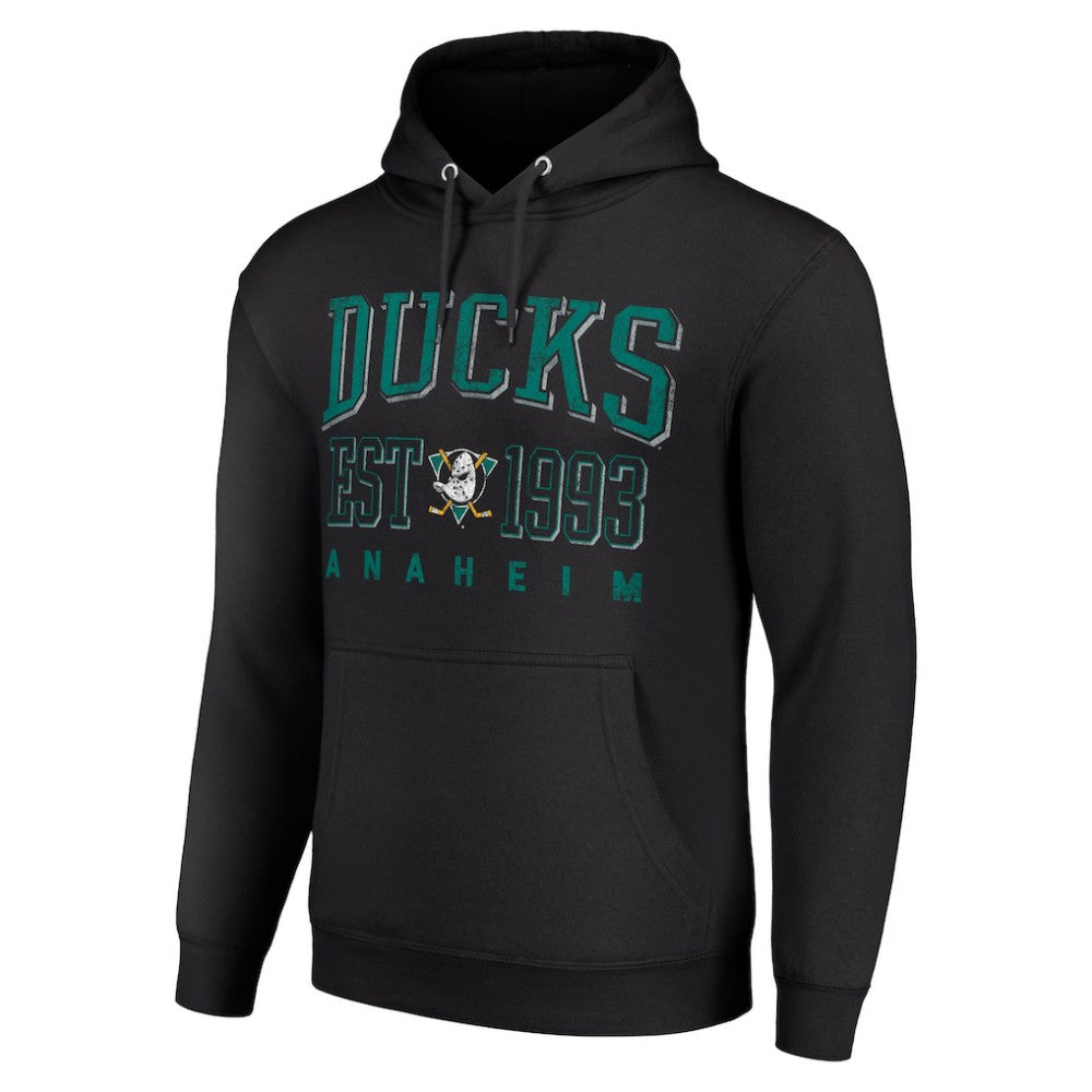Anaheim Ducks Starter Retro Graphic Pullover Hoodie - Black - NHL