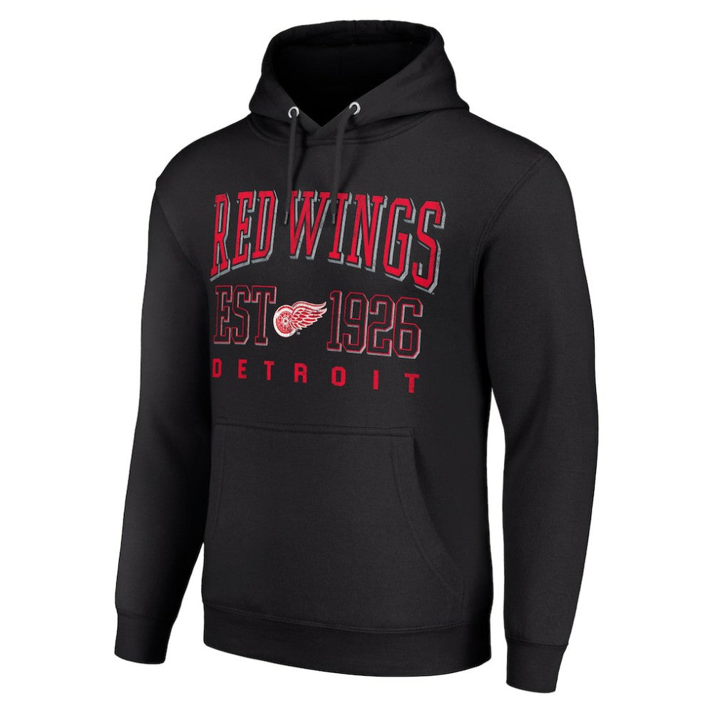 Detroit Red Wings Starter Retro Graphic Pullover Hoodie - Black - NHL