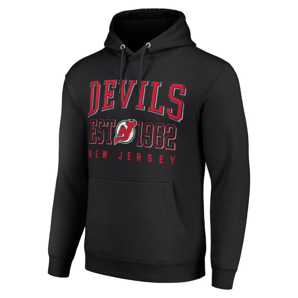 New Jersey Devils Starter Retro Graphic Pullover Hoodie - Black - NHL