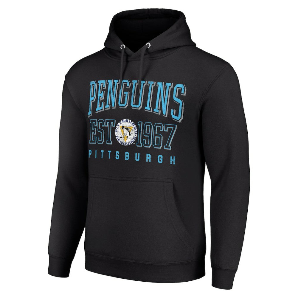 Pittsburgh Penguins Starter Retro Graphic Pullover Hoodie - Black - NHL
