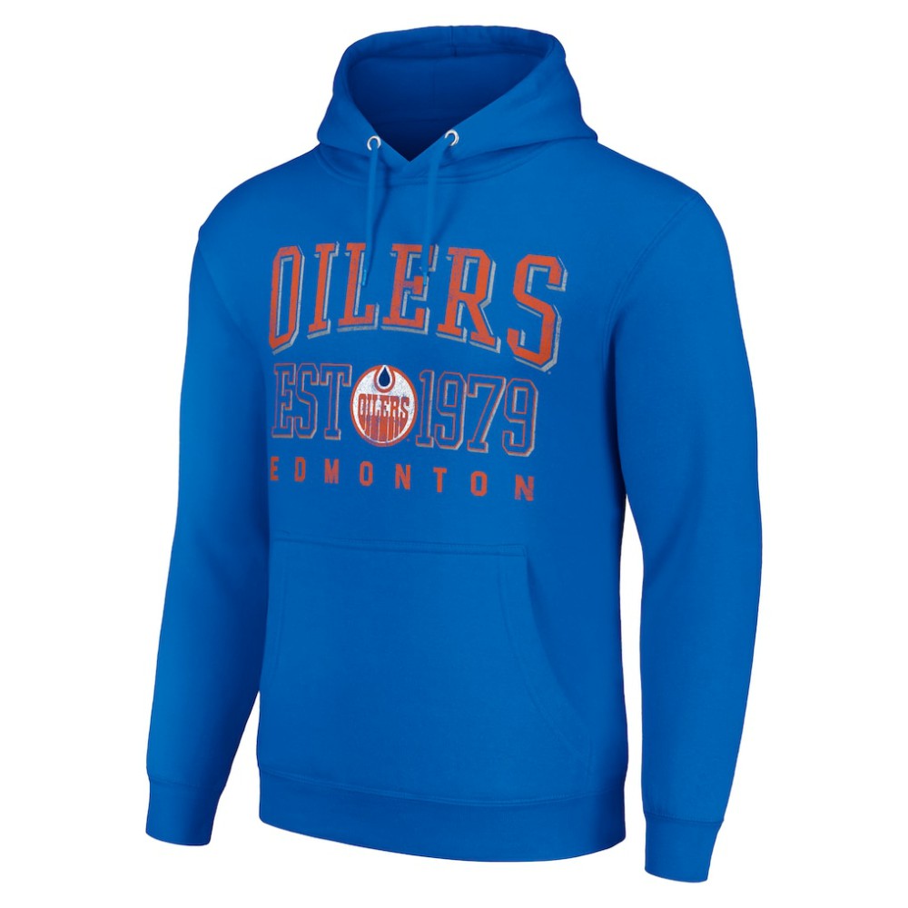 Edmonton Oilers Starter Retro Graphic Pullover Hoodie - Royal - NHL