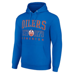 Edmonton Oilers Starter Retro Graphic Pullover Hoodie - Royal - NHL