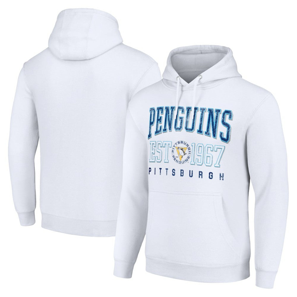 Pittsburgh Penguins Starter Retro Graphic Pullover Hoodie - White - NHL