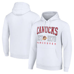 Vancouver Canucks Starter Retro Graphic Pullover Hoodie - White - NHL