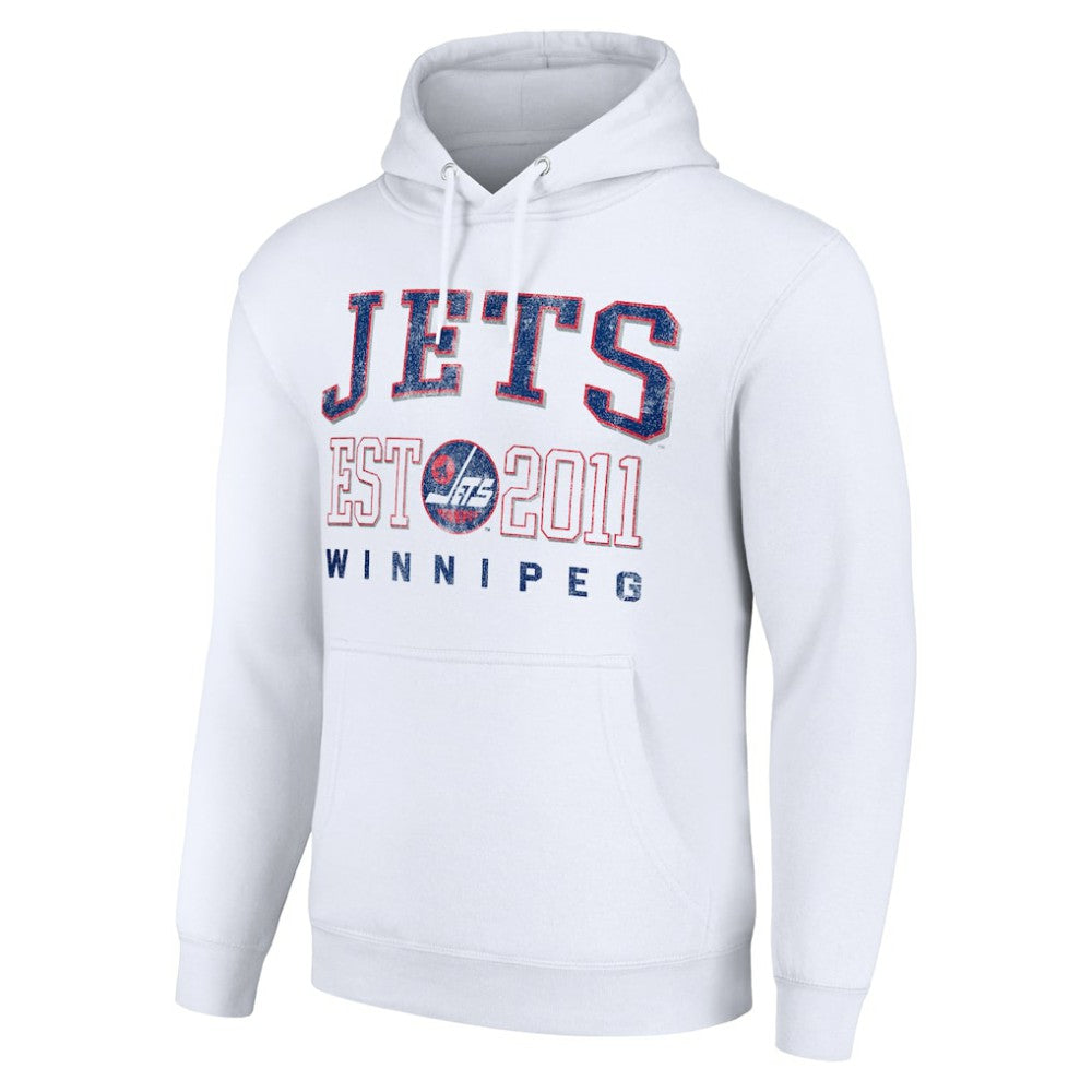 Winnipeg Jets Starter Retro Graphic Pullover Hoodie - White - NHL