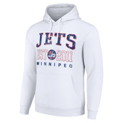 Winnipeg Jets Starter Retro Graphic Pullover Hoodie - White - NHL