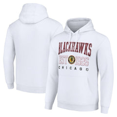 Chicago Blackhawks Starter Retro Graphic Pullover Hoodie - White - NHL