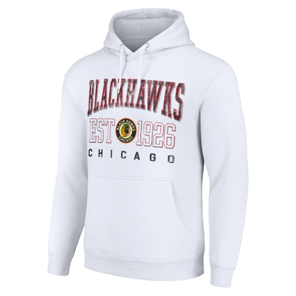 Chicago Blackhawks Starter Retro Graphic Pullover Hoodie - White - NHL