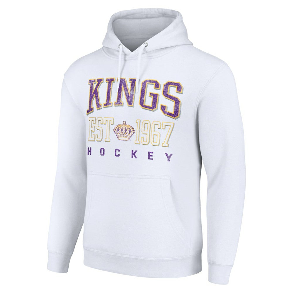 Los Angeles Kings Starter Retro Graphic Pullover Hoodie - White - NHL