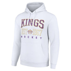 Los Angeles Kings Starter Retro Graphic Pullover Hoodie - White - NHL
