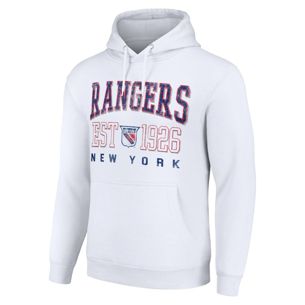New York Rangers Starter Retro Graphic Pullover Hoodie - White - NHL