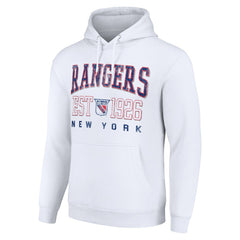 New York Rangers Starter Retro Graphic Pullover Hoodie - White - NHL