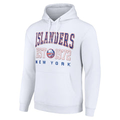 New York Islanders Starter Retro Graphic Pullover Hoodie - White - NHL