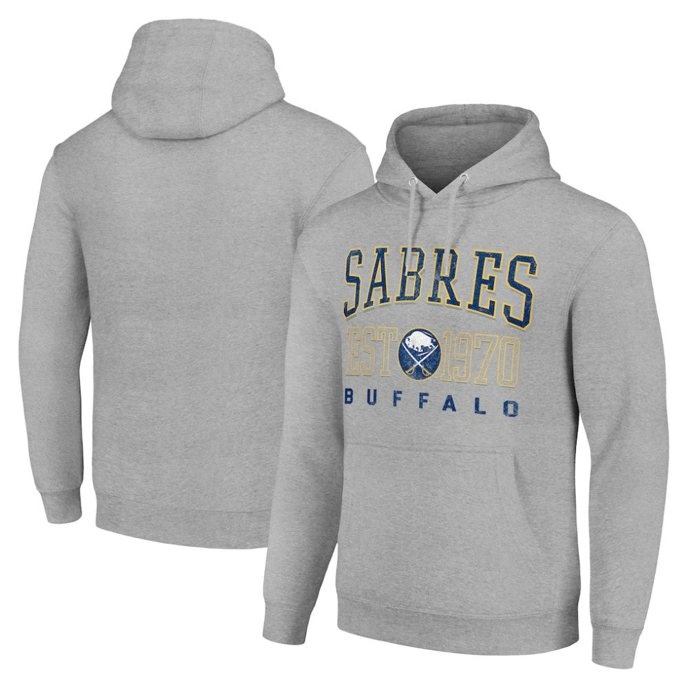 Buffalo Sabres Starter Retro Graphic Pullover Hoodie - Heather Gray - NHL