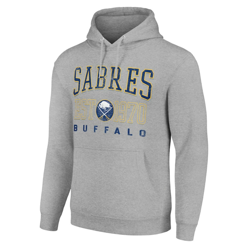 Buffalo Sabres Starter Retro Graphic Pullover Hoodie - Heather Gray - NHL