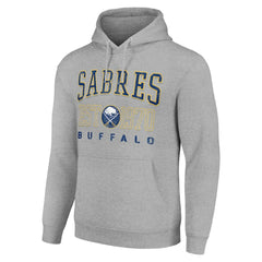 Buffalo Sabres Starter Retro Graphic Pullover Hoodie - Heather Gray - NHL