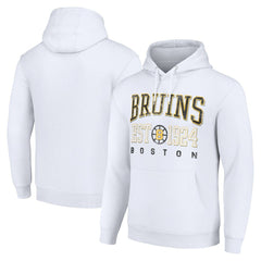 Boston Bruins Starter Retro Graphic Pullover Hoodie - White - NHL