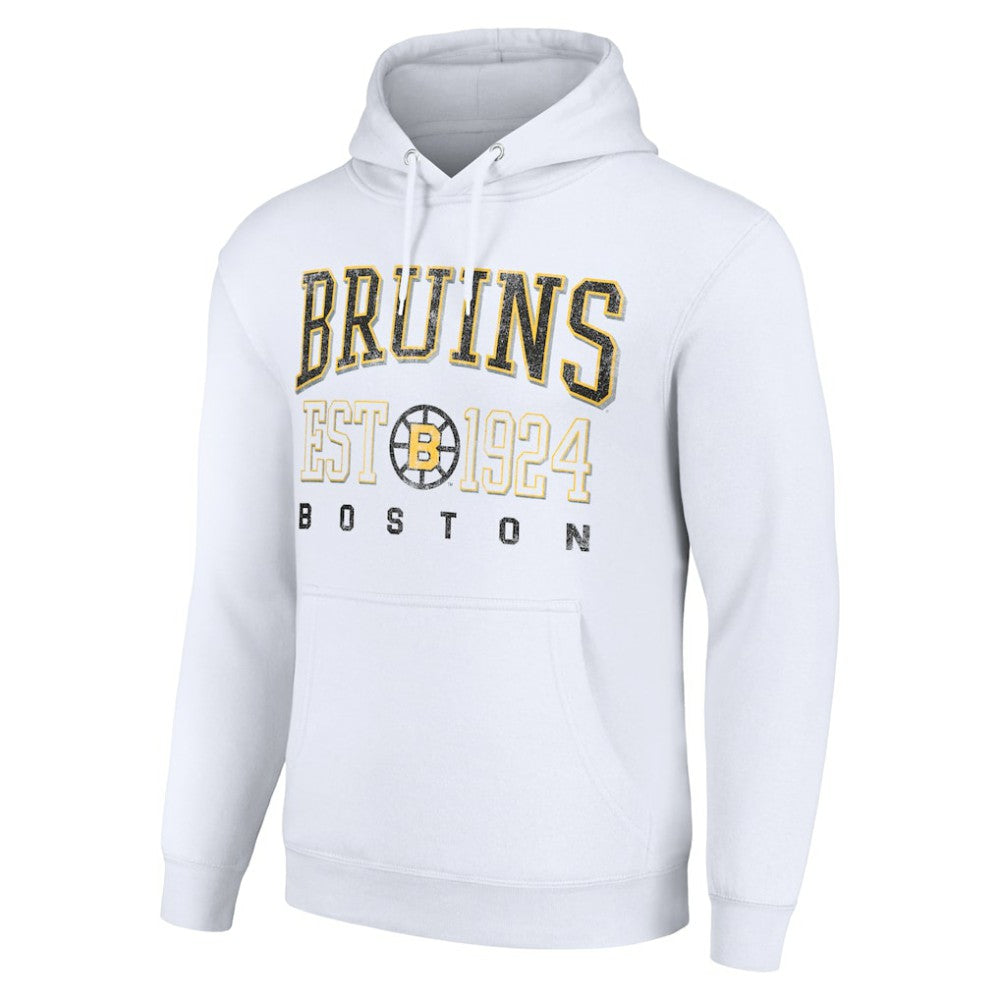 Boston Bruins Starter Retro Graphic Pullover Hoodie - White - NHL