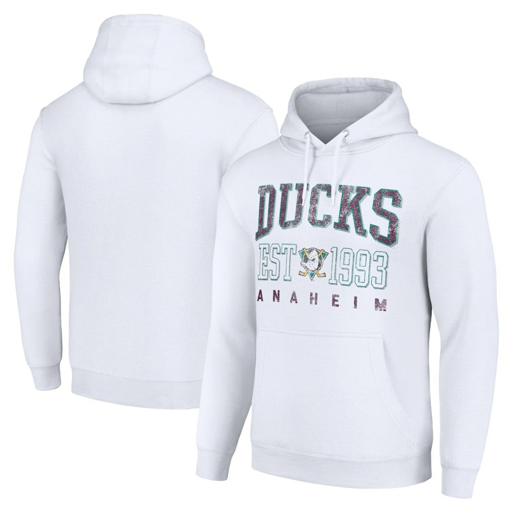 Anaheim Ducks Starter Retro Graphic Pullover Hoodie - White - NHL