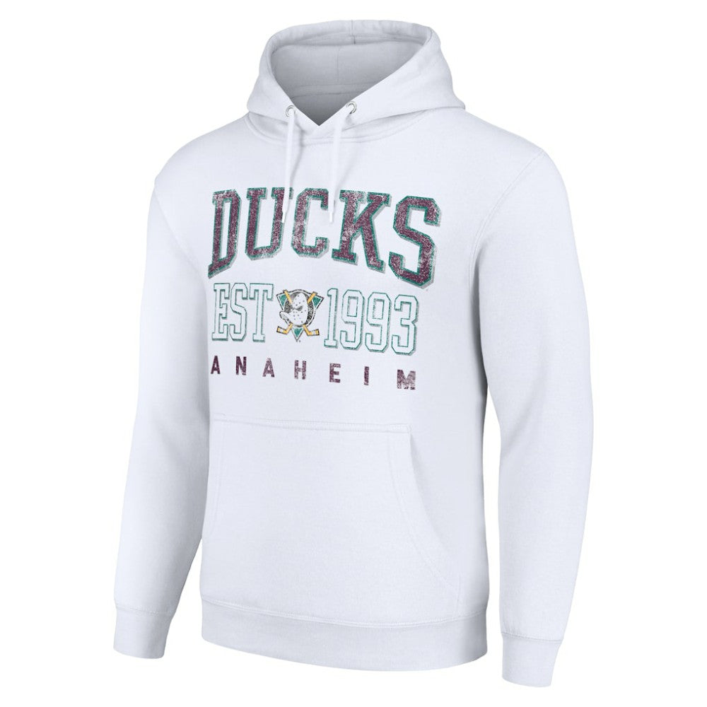Anaheim Ducks Starter Retro Graphic Pullover Hoodie - White - NHL