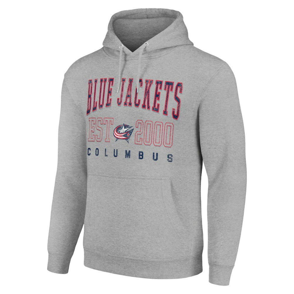 Columbus Blue Jackets Starter Graphic Pullover Hoodie - Heather Gray - NHL
