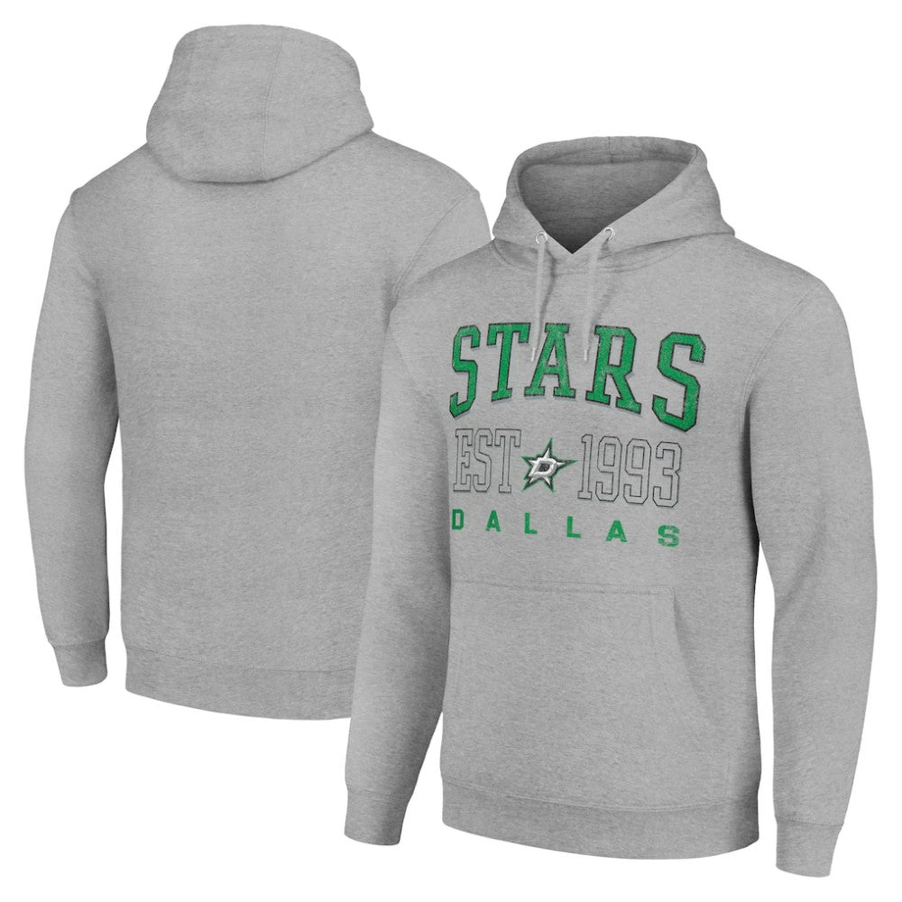 Dallas Stars Starter Graphic Pullover Hoodie - Heather Gray - NHL