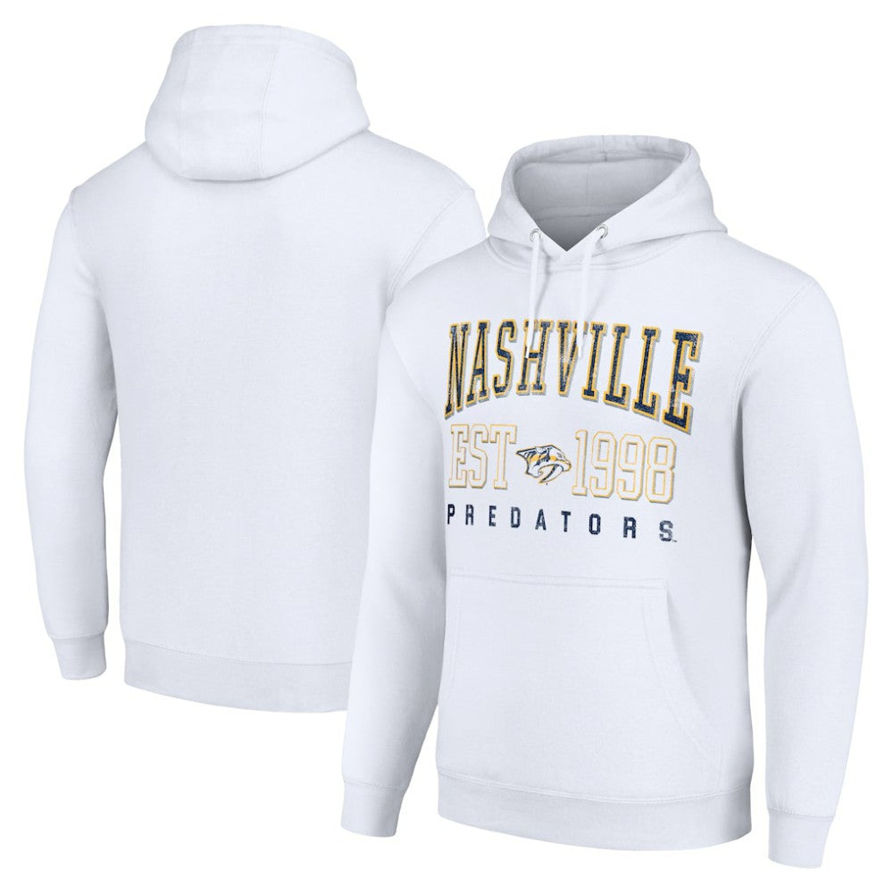 Nashville Predators Starter Graphic Pullover Hoodie - White - NHL