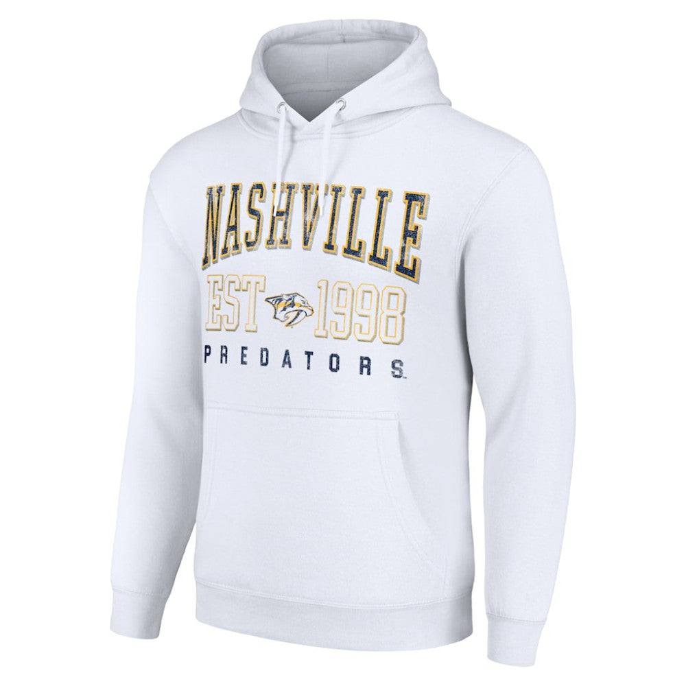 Nashville Predators Starter Graphic Pullover Hoodie - White - NHL