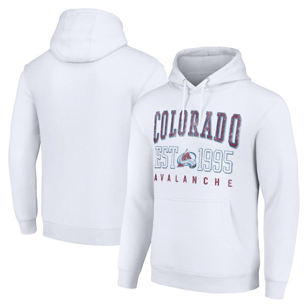Colorado Avalanche Starter Graphic Pullover Hoodie - White - NHL