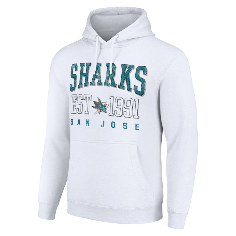 San Jose Sharks Starter Graphic Pullover Hoodie - White - NHL