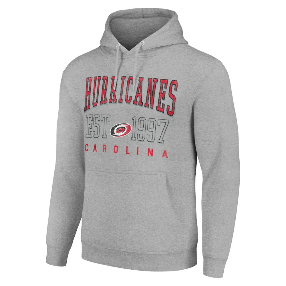 Carolina Hurricanes Starter Graphic Pullover Hoodie - Heather Gray - NHL
