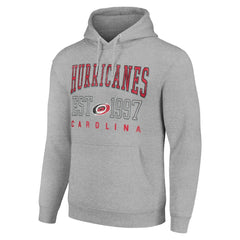Carolina Hurricanes Starter Graphic Pullover Hoodie - Heather Gray - NHL
