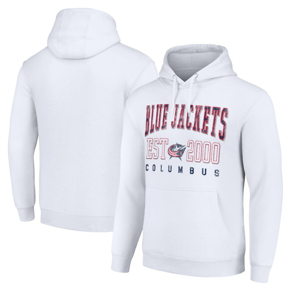 Columbus Blue Jackets Starter Graphic Pullover Hoodie - White - NHL