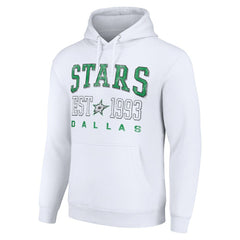 Dallas Stars Starter Graphic Pullover Hoodie - White - NHL