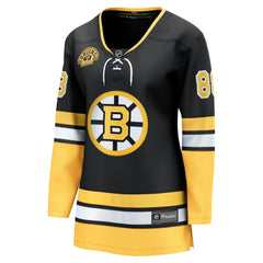 David Pastrnak Boston Bruins Fanatics Women's 100th Anniversary Breakaway Jersey - Black - NHL